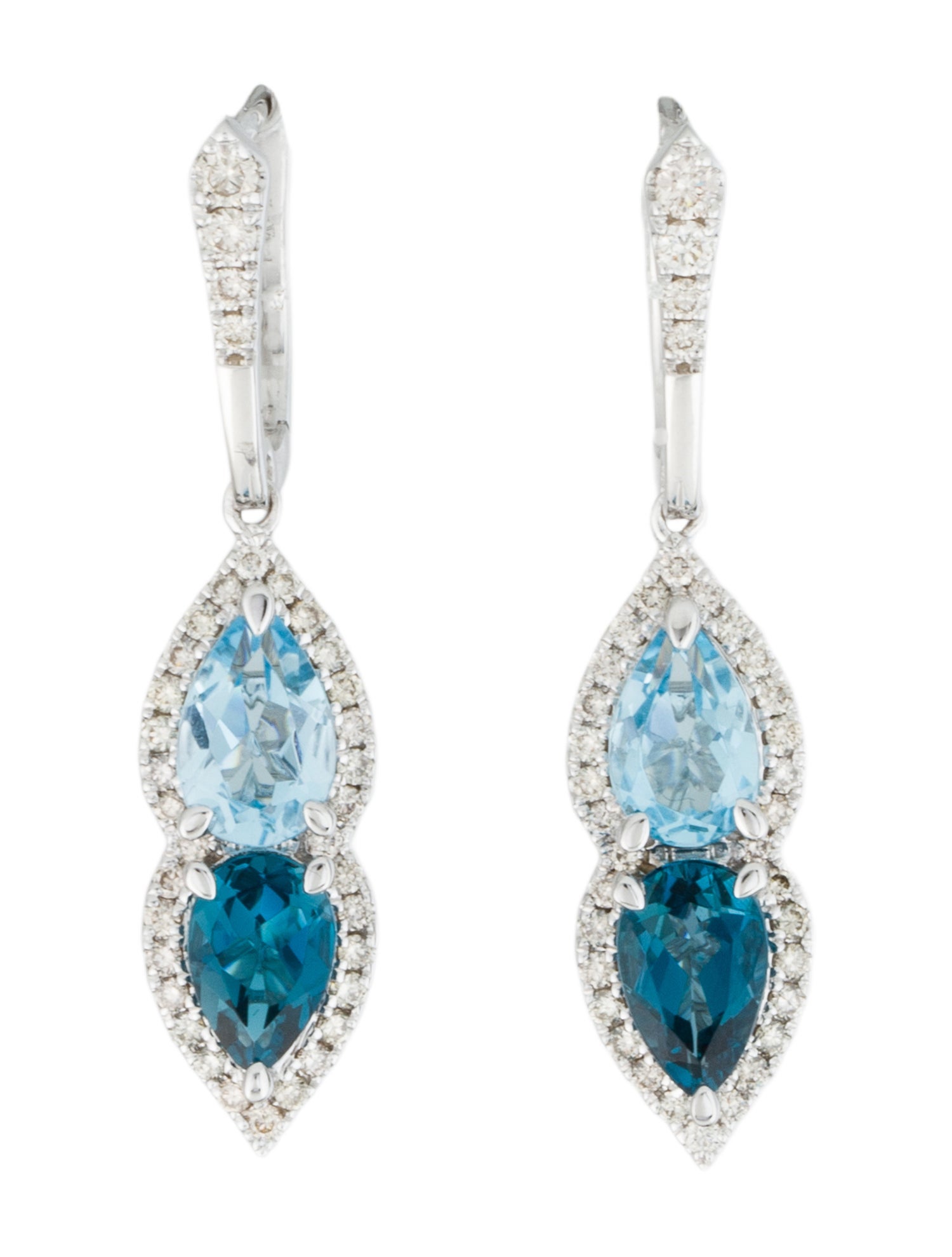 Le Vian 14K Topaz & Diamond Drop Earrings