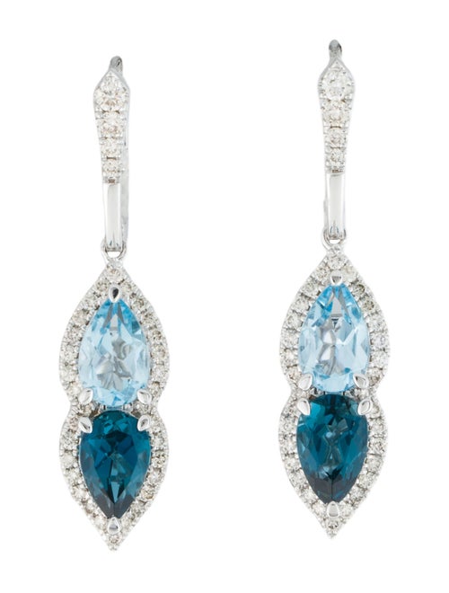 Le Vian 14K Topaz & Diamond Drop Earrings