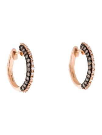 Le Vian 14K 1.10ctw Diamond Hoop Earrings