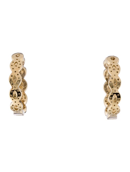 Le Vian 14K 1.57ctw Inside-Out Hoop Earrings