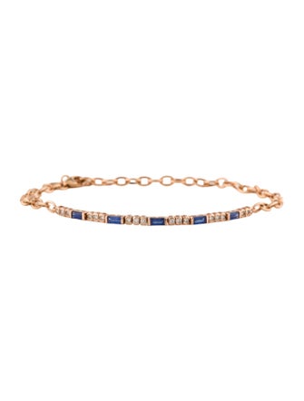Le Vian 14K Sapphire & Diamond Link Bracelet