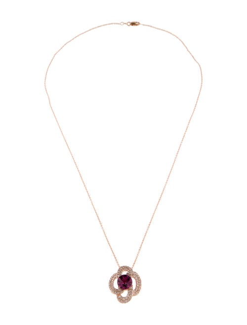 Le Vian 14K Rhodolite & Diamond Pendant Necklace