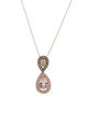 Le Vian 14K Opal, Morganite, & Diamond Pendant Necklace