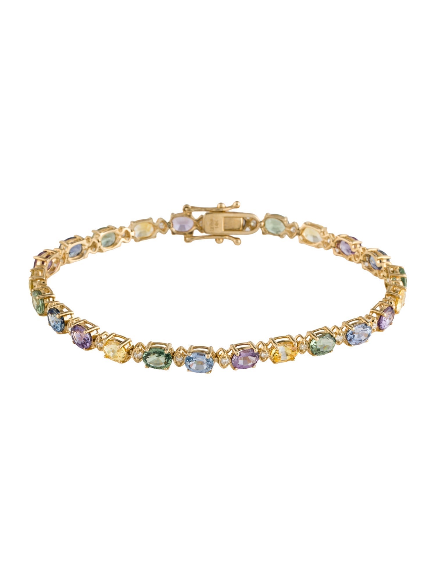 Le Vian 14K 8.40ctw Sapphire & Diamond Link Bracelet