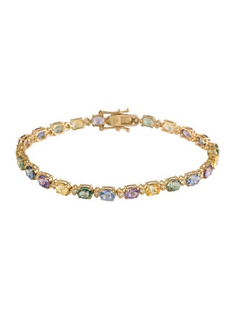 Le Vian 14K 8.40ctw Sapphire & Diamond Link Bracelet