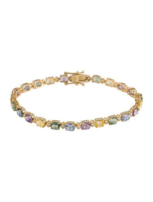 Le Vian 14K 8.40ctw Sapphire & Diamond Link Bracelet