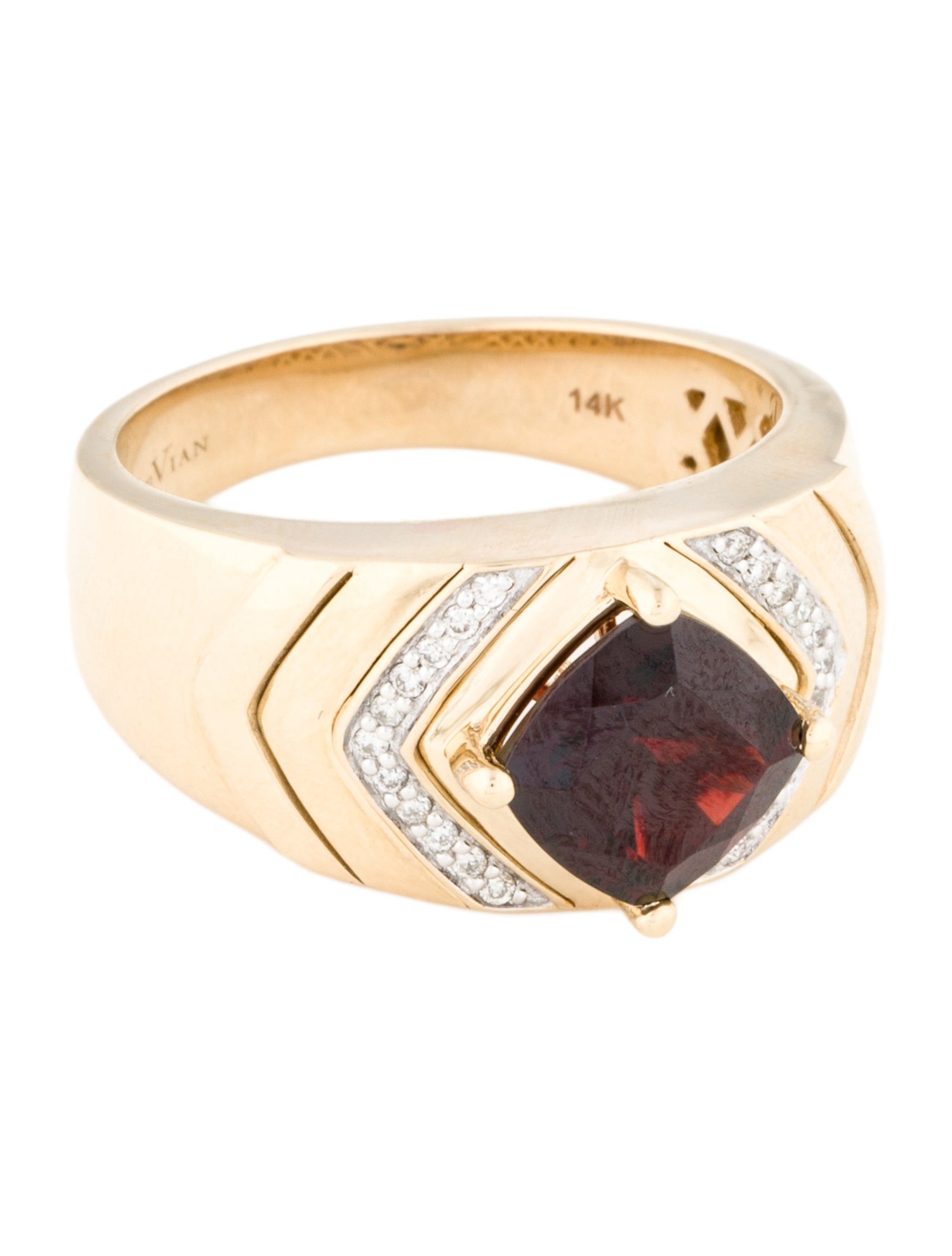 Le Vian 14K Garnet & Diamond Cocktail Ring