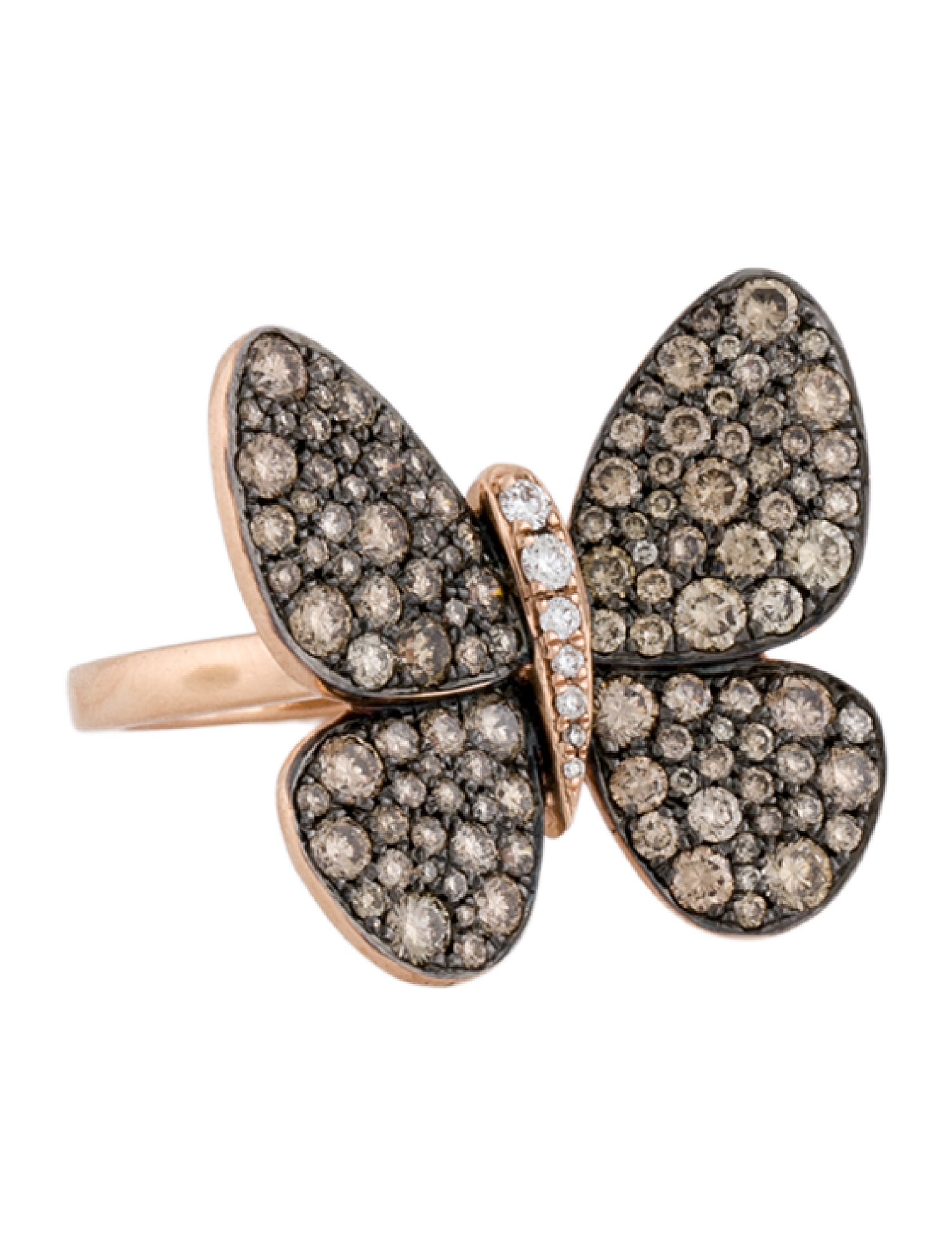 Le Vian 14K 1.85ctw Diamond Butterfly Cocktail Ring