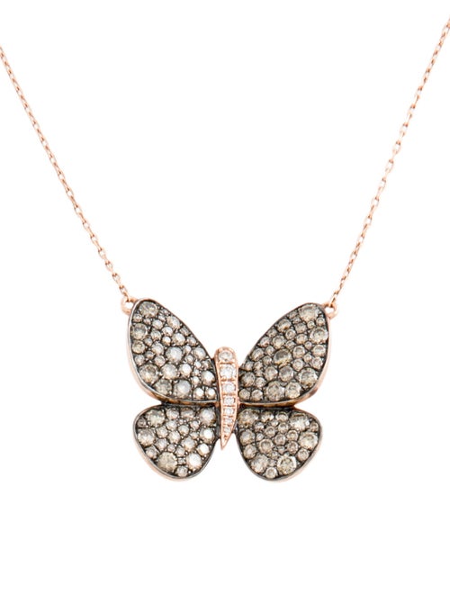 Le Vian 14K Diamond Butterfly Pendant Necklace