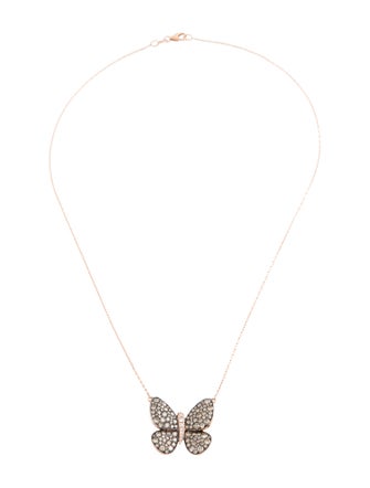 Le Vian 14K Diamond Butterfly Pendant Necklace