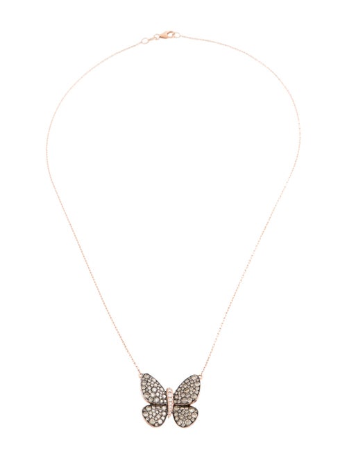 Le Vian 14K Diamond Butterfly Pendant Necklace