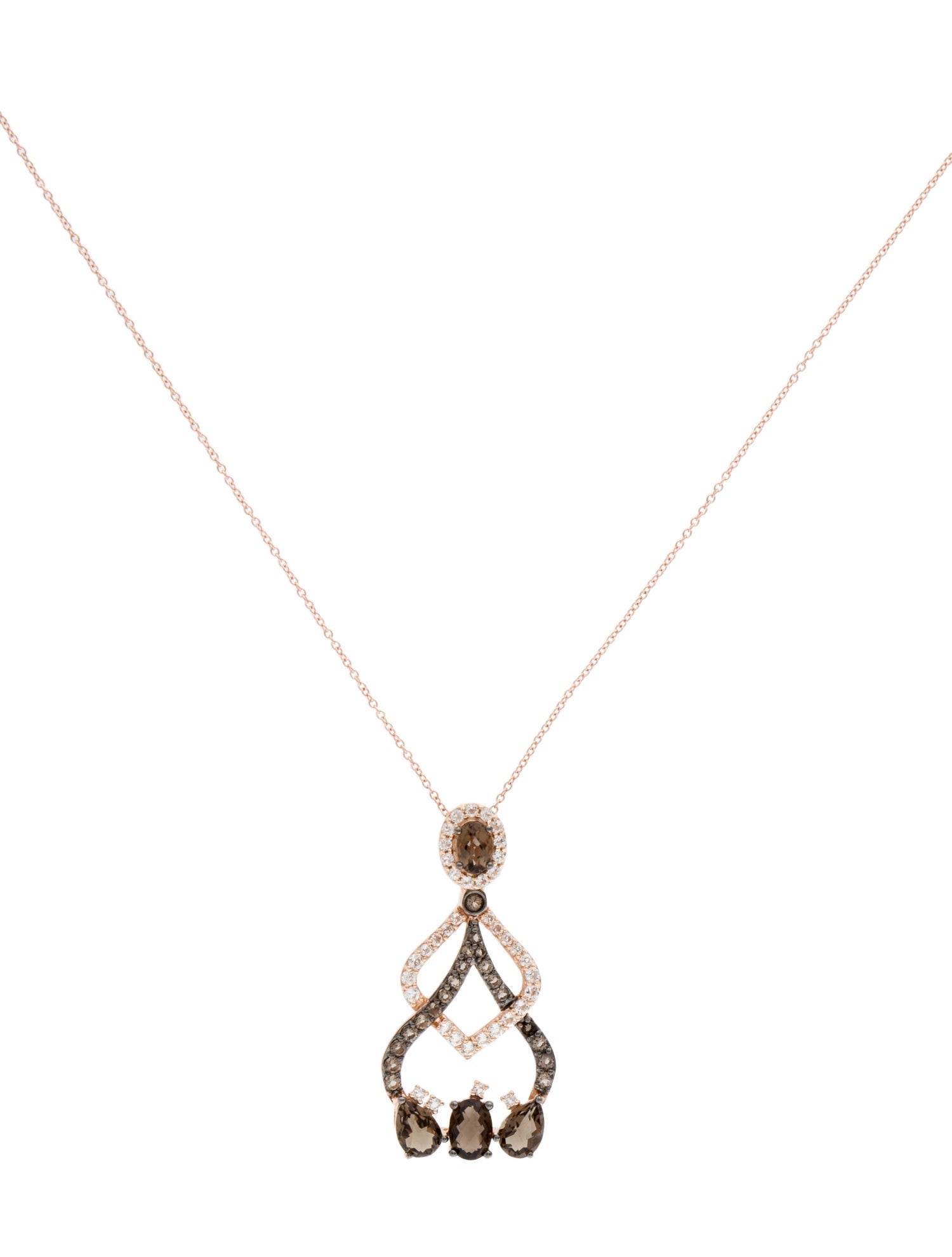 Le Vian 14K Smoky Quartz & Topaz Pendant Necklace