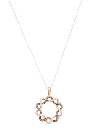 Le Vian 14K Diamond Open Circle Pendant Necklace