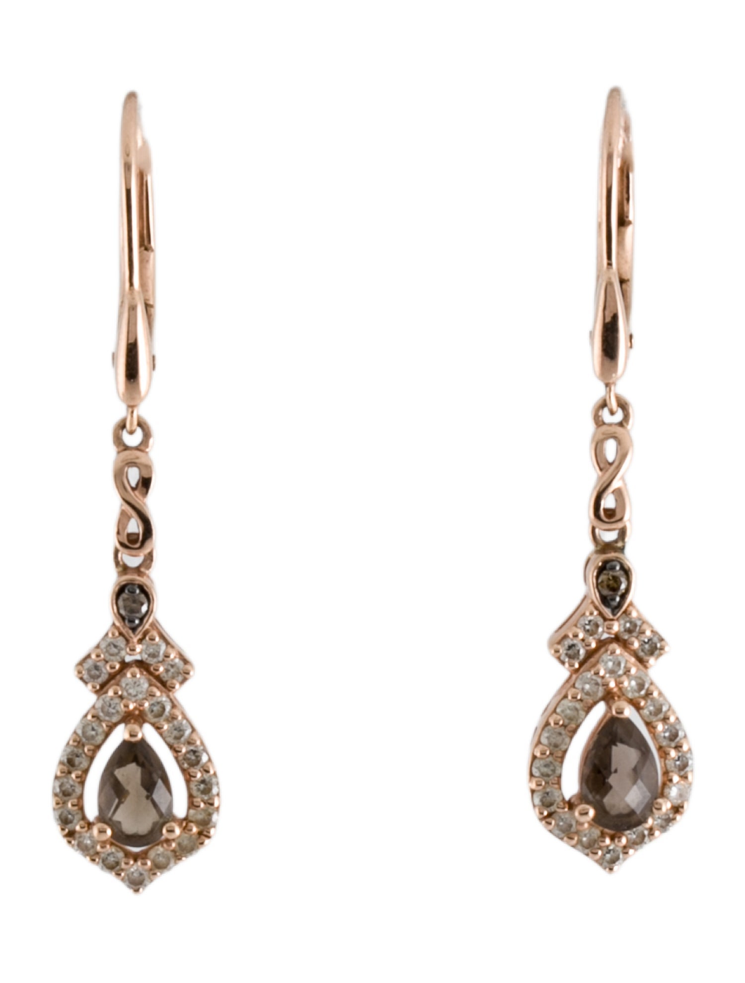 Le Vian 14K Smoky Quartz & Diamond Drop Earrings
