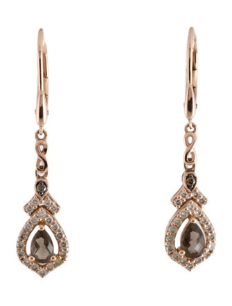 Le Vian 14K Smoky Quartz & Diamond Drop Earrings