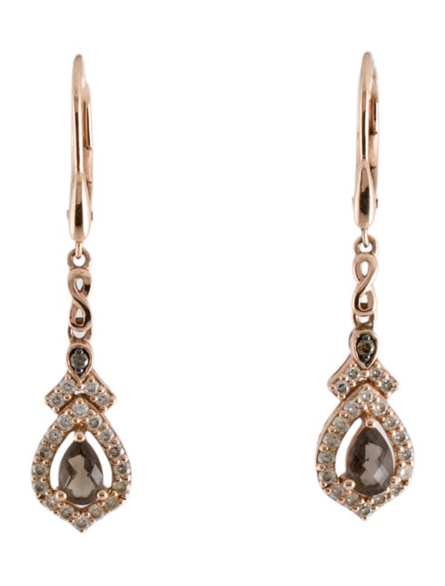 Le Vian 14K Smoky Quartz & Diamond Drop Earrings