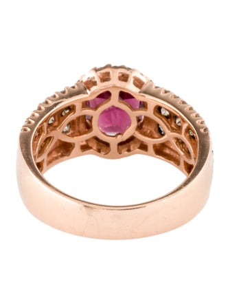 Le Vian 14K 2.16ct Rhodolite and Diamond Cocktail Ring