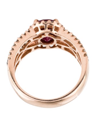 Le Vian 14K 2.16ct Rhodolite and Diamond Cocktail Ring