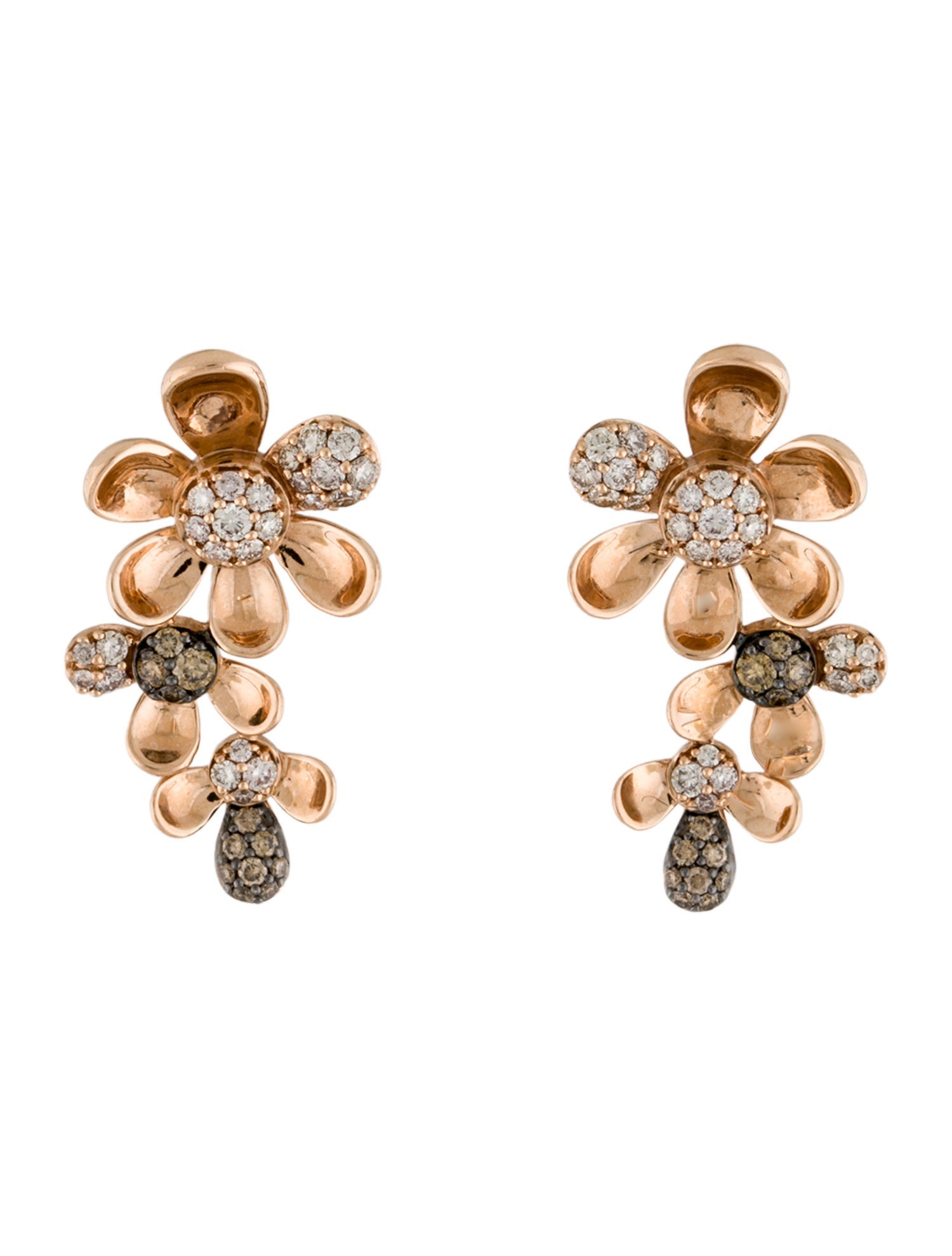 Le Vian 14K Diamond Flower Earrings