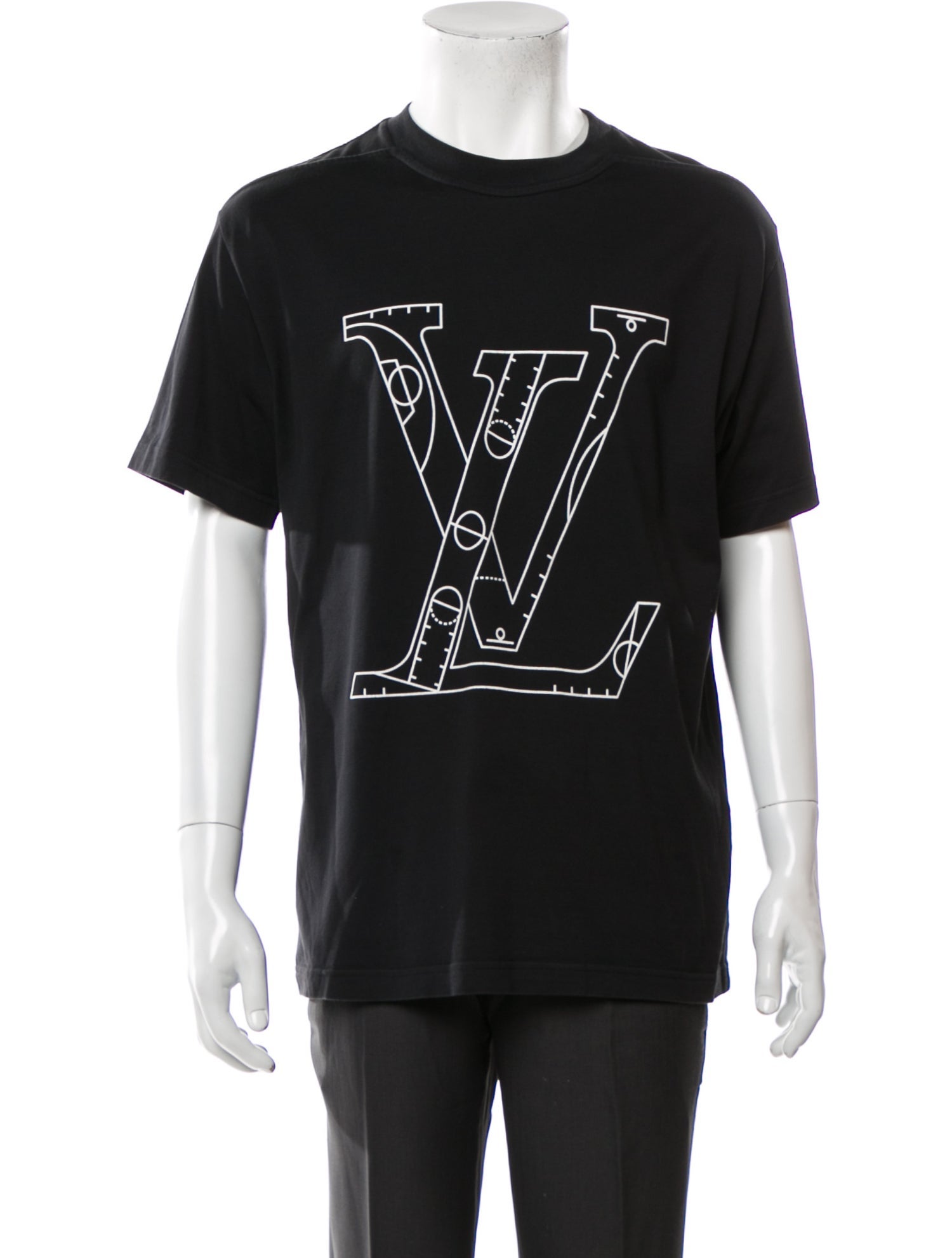 Louis Vuitton x NBA 2021 Printed T-Shirt - Black T-Shirts