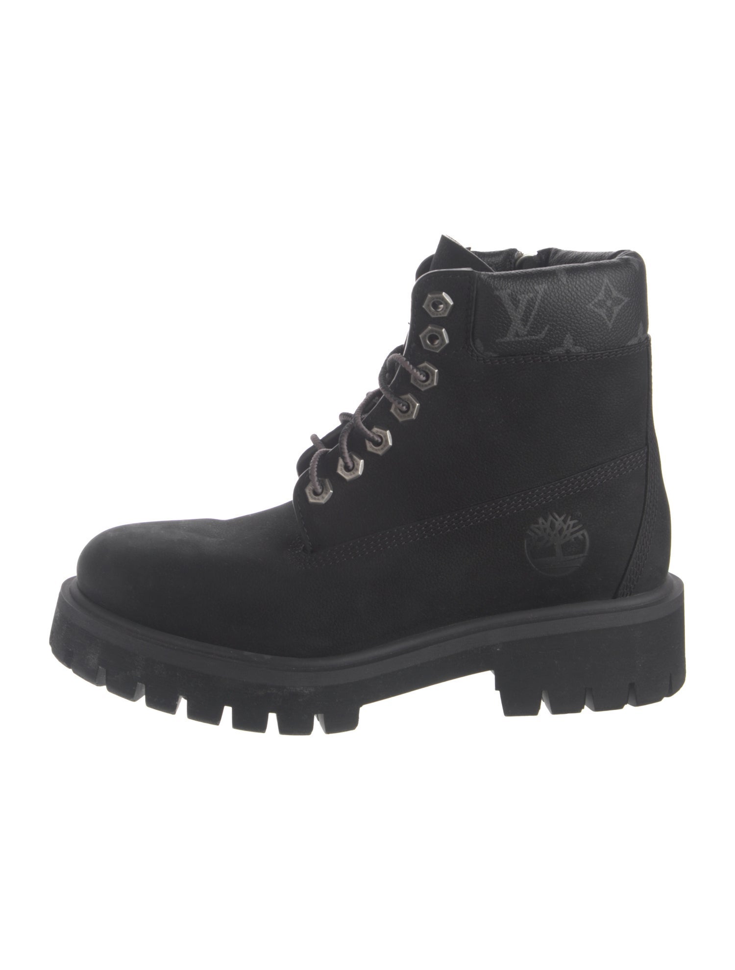 Louis Vuitton x Timberland LV Monogram Nubuck Lace-Up Boots