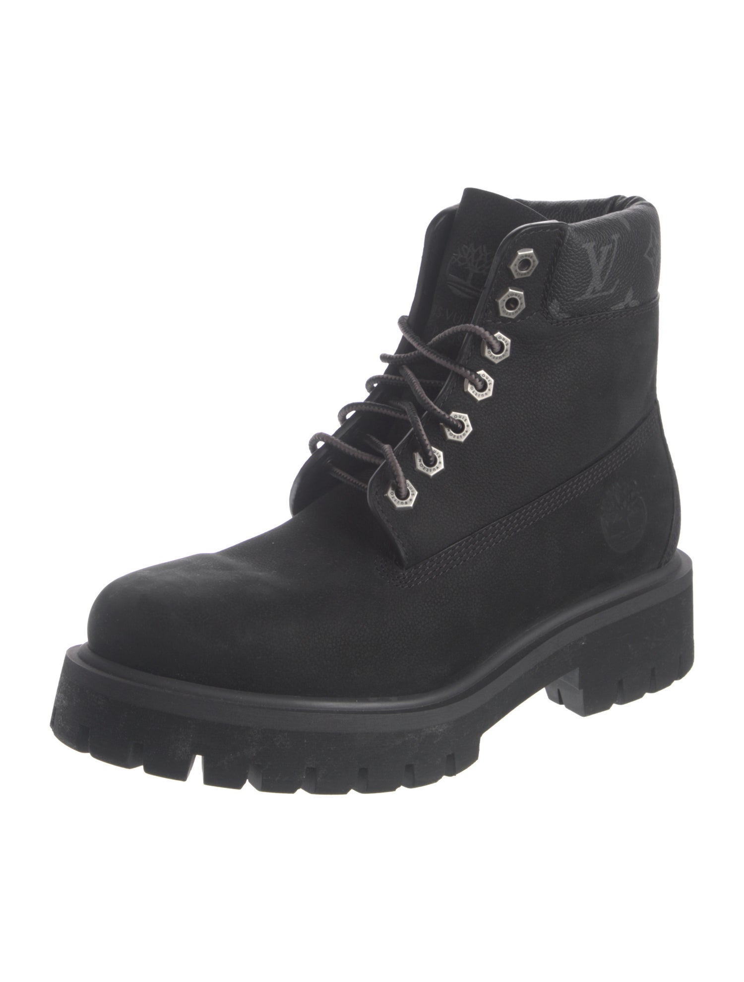 Louis Vuitton x Timberland LV Monogram Nubuck Lace-Up Boots