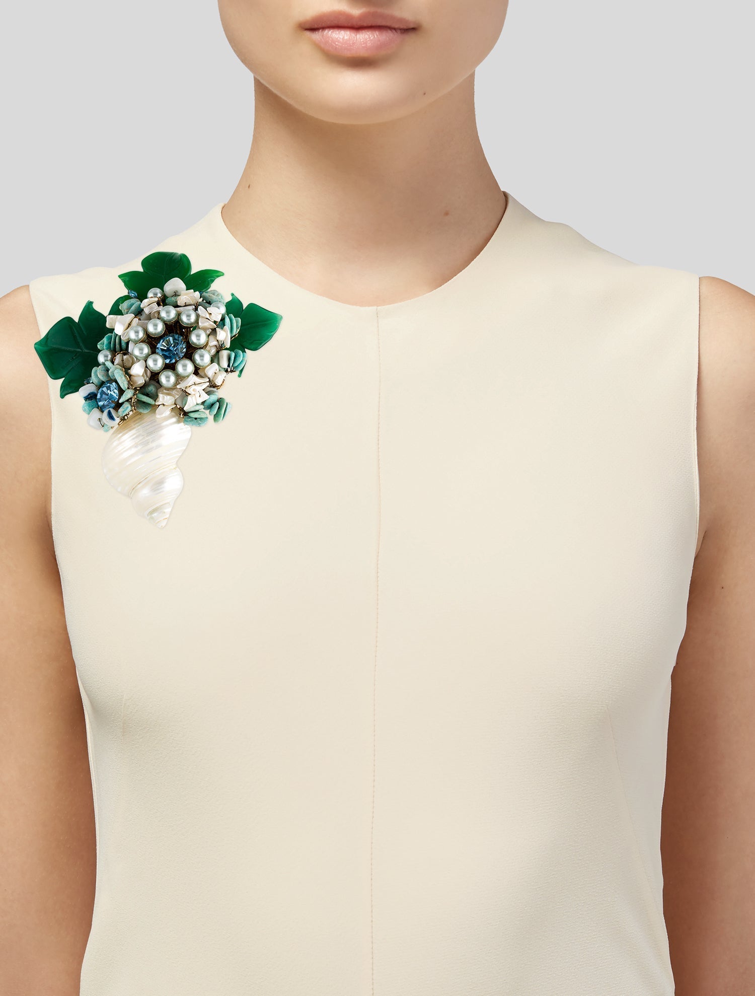 Lawrence Vrba Faux Pearl Brooch