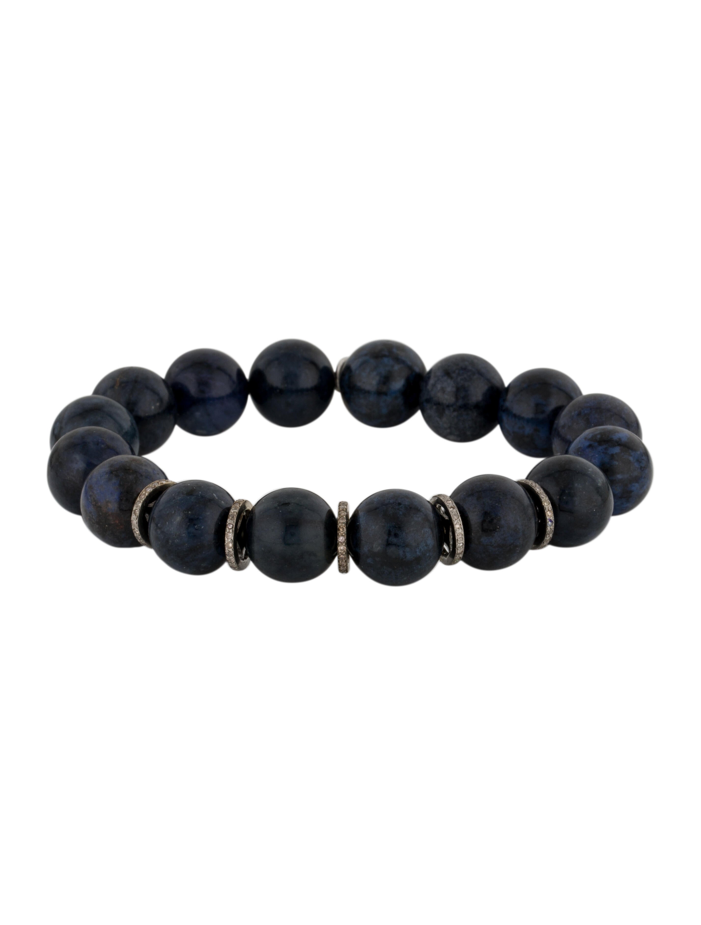 Mattioli 18K Jet & Diamond Bead Bracelet 18K White Gold Bead, Bracelets MTL20158 The RealReal