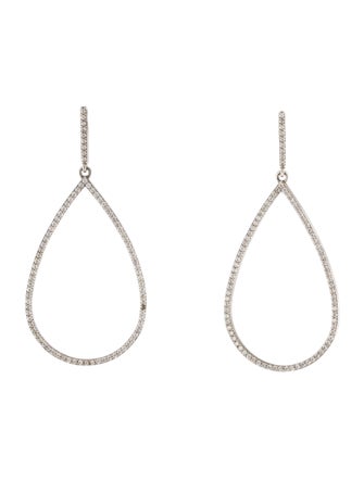 Sheryl Lowe Diamond Open Teardrop Earrings