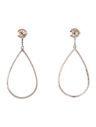 Sheryl Lowe Diamond Open Teardrop Earrings