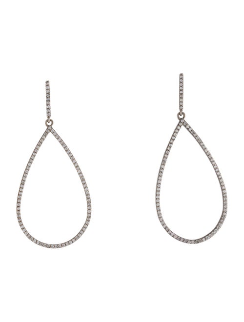 Sheryl Lowe Diamond Open Teardrop Earrings