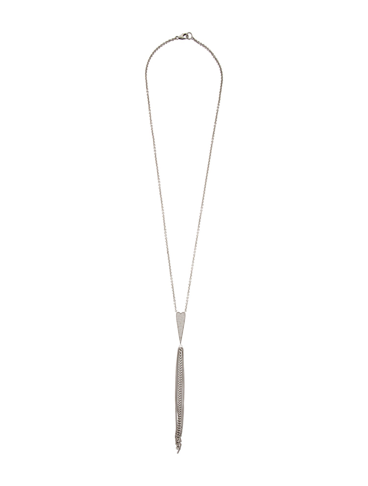 Sheryl Lowe 1.58ctw Diamond Heart Lariat Necklace