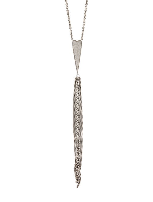 Sheryl Lowe 1.58ctw Diamond Heart Lariat Necklace