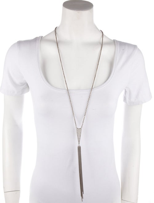 Sheryl Lowe 1.58ctw Diamond Heart Lariat Necklace