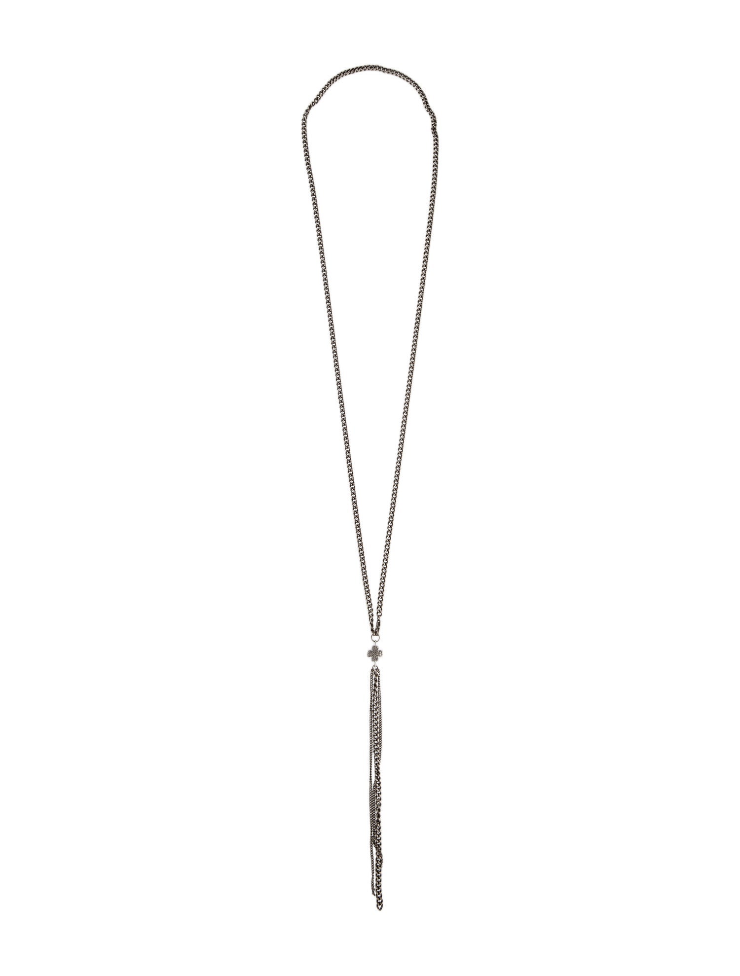 Sheryl Lowe Diamond Cross Lavalier Necklace