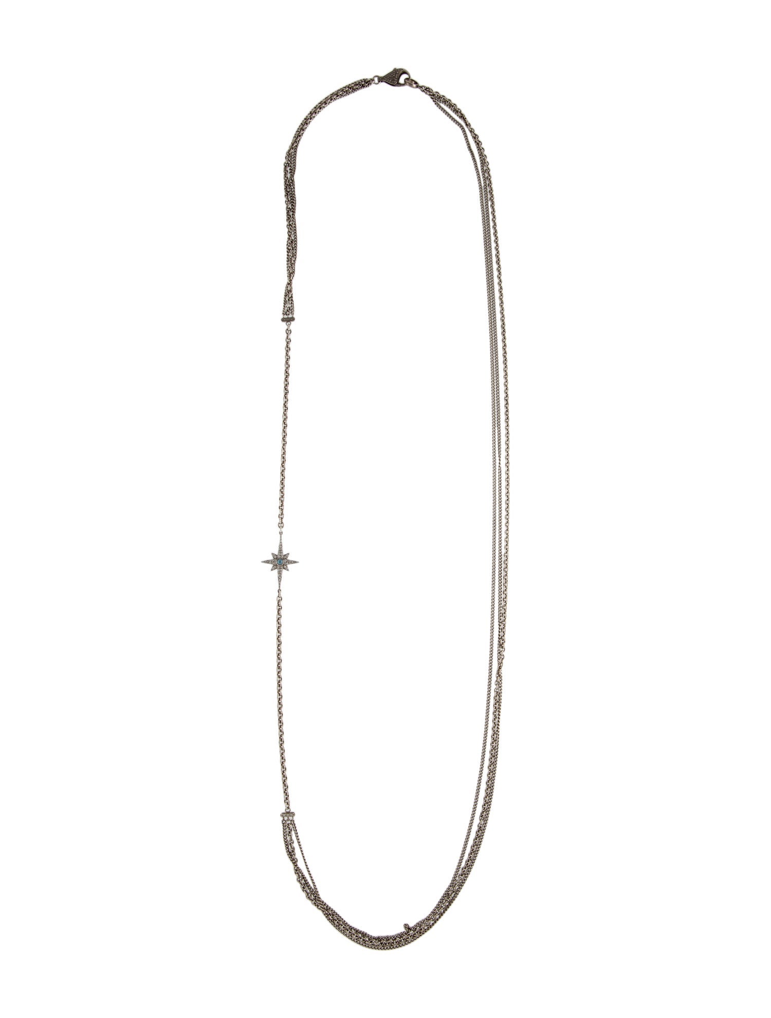 Sheryl Lowe Topaz & Diamond Star Multi-Strand Necklace