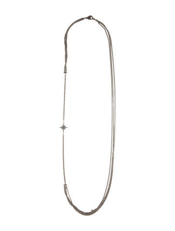 Sheryl Lowe Multistrand Topaz & Diamond Star Multi-Strand Necklace