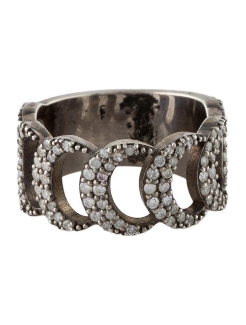 Sheryl Lowe Diamond Crescent Moon Band
