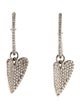 Sheryl Lowe 2.23ctw Diamond Folded Heart Drop Earrings