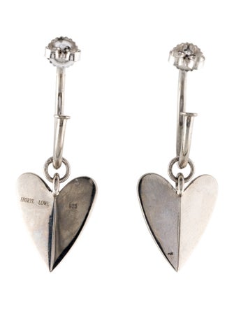 Sheryl Lowe 2.23ctw Diamond Folded Heart Drop Earrings