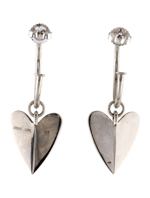 Sheryl Lowe 2.23ctw Diamond Folded Heart Drop Earrings