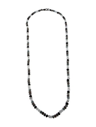 Sheryl Lowe Grey Mix Multistone Bead Necklace