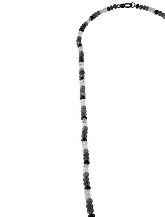 Sheryl Lowe Grey Mix Multistone Bead Necklace