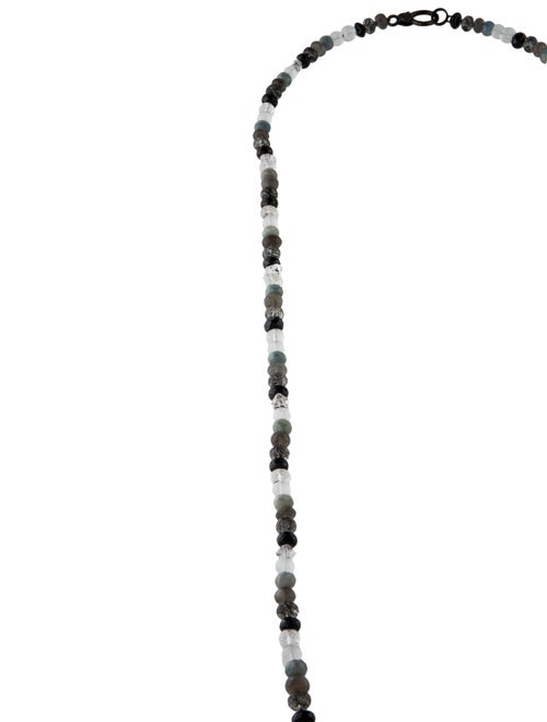 Sheryl Lowe Grey Mix Multistone Bead Necklace