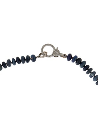 Sheryl Lowe Diamond & Opal Smooth Knotted Bead Necklace