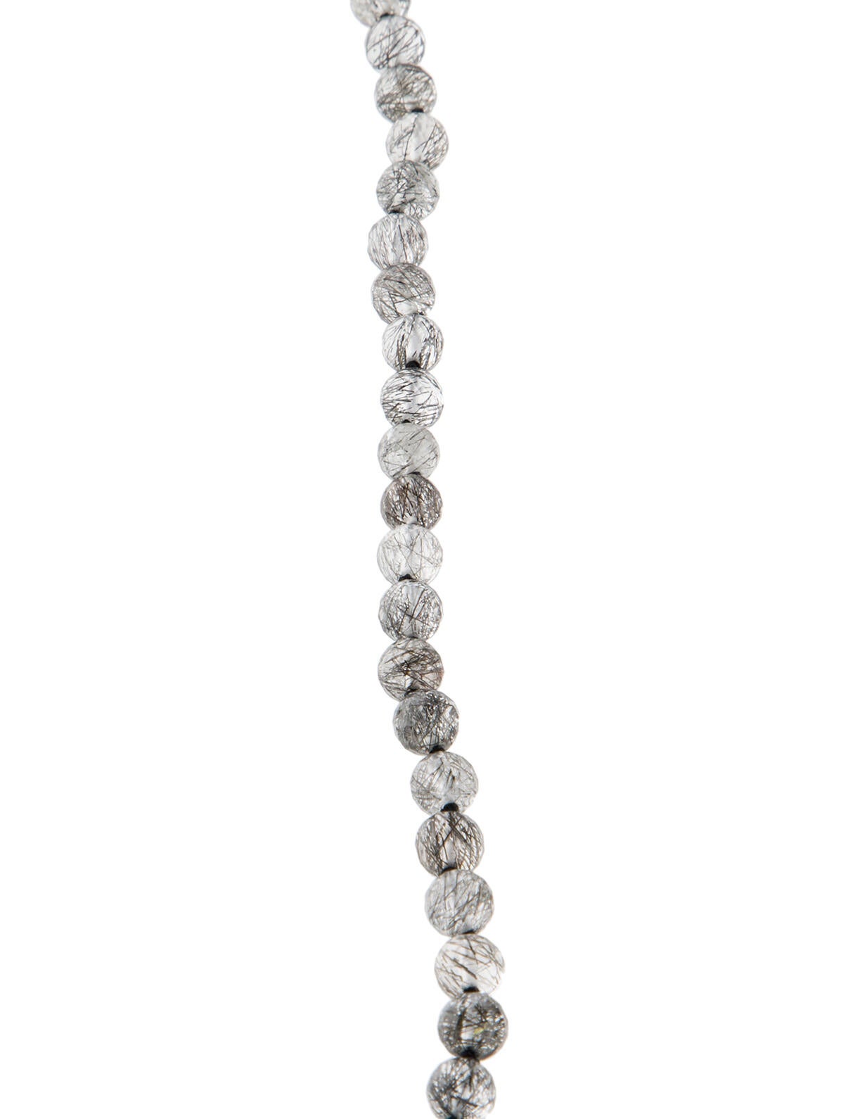 Sheryl Lowe Tourmalinated Quartz & Diamond Beaded Necklace