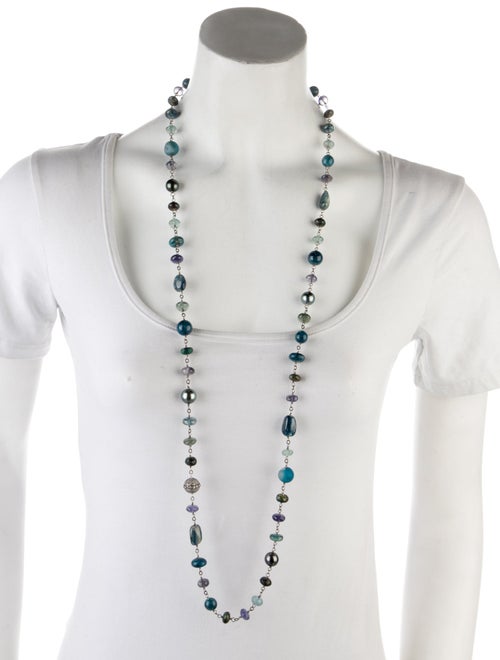 Sheryl Lowe Apatite Mix Wire Wrap Necklace