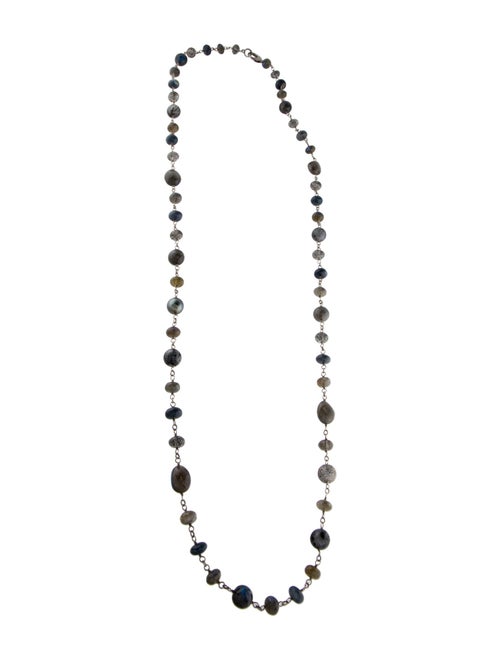Sheryl Lowe Diamond ,Tourmalated Quartz, Opal & Labradorite Beaded Necklace