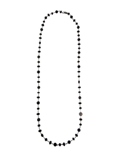 Sheryl Lowe Diamond, Onyx & Spinel Multi Wire Bead Necklace