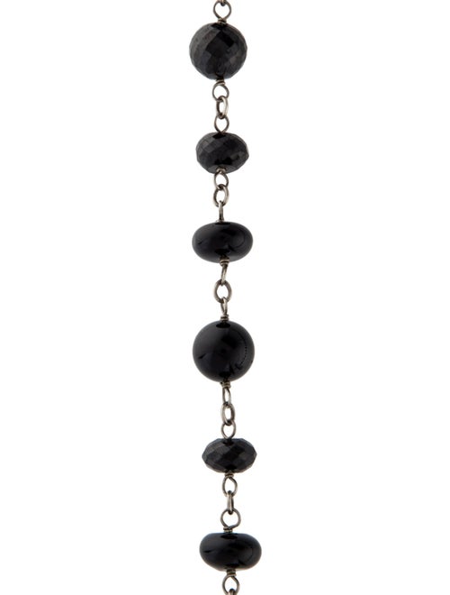 Sheryl Lowe Diamond, Onyx & Spinel Multi Wire Bead Necklace